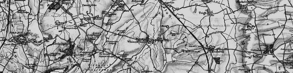 Old map of Whissendine Lodge in 1899