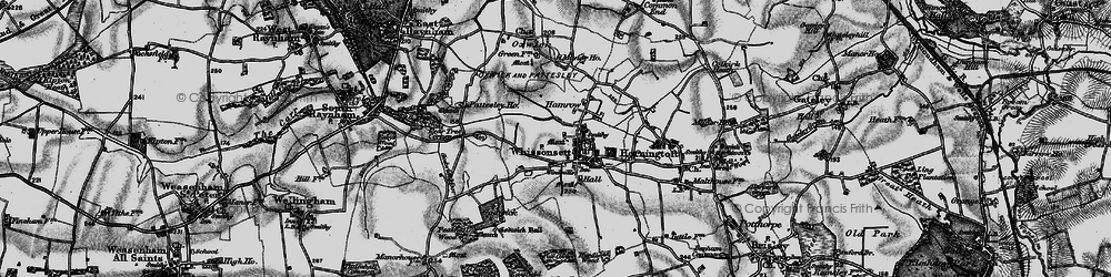 Old map of Whissonsett in 1898