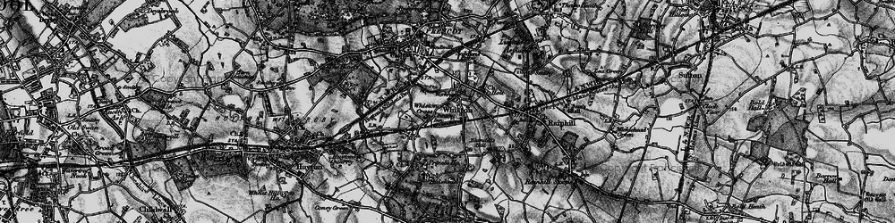 Old map of Whiston in 1896