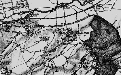 Old map of Whiston in 1898