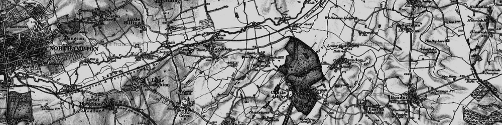 Old map of Whiston in 1898