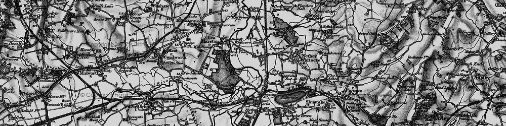 Old map of Whitacre Heath in 1899