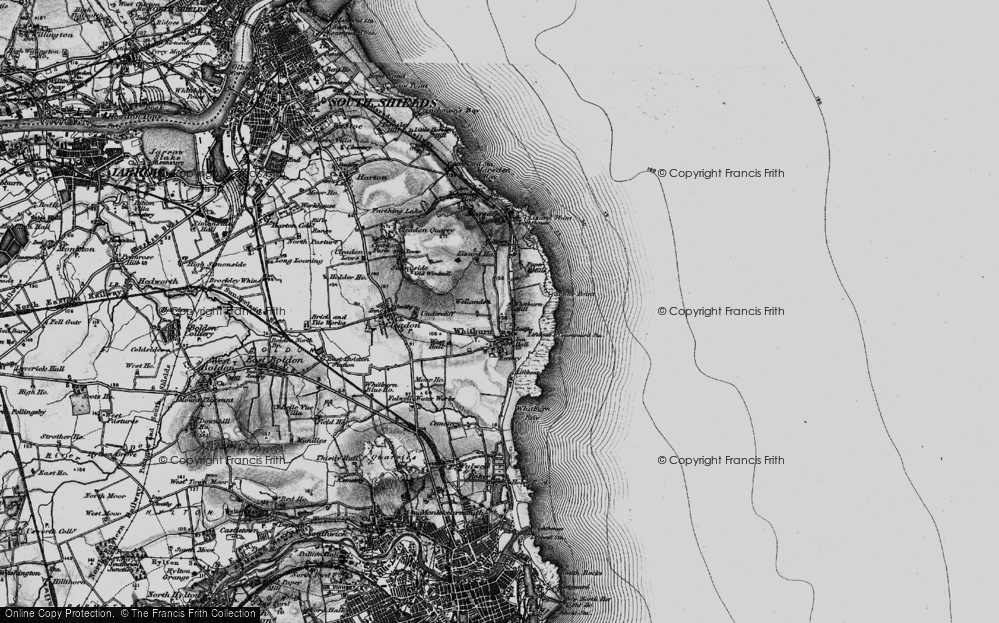 Old Map of Whitburn, 1898 in 1898