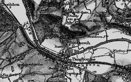 Old map of Whitchurch-on-Thames in 1895