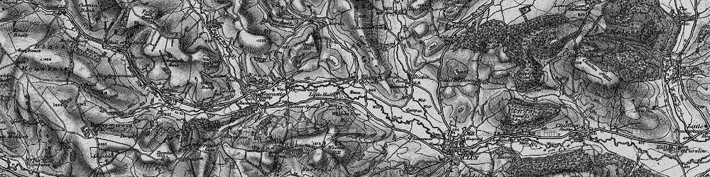 Old map of Whitcott Keysett in 1899