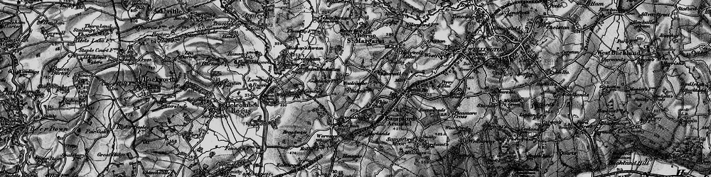 Old map of White Ball Hill in 1898