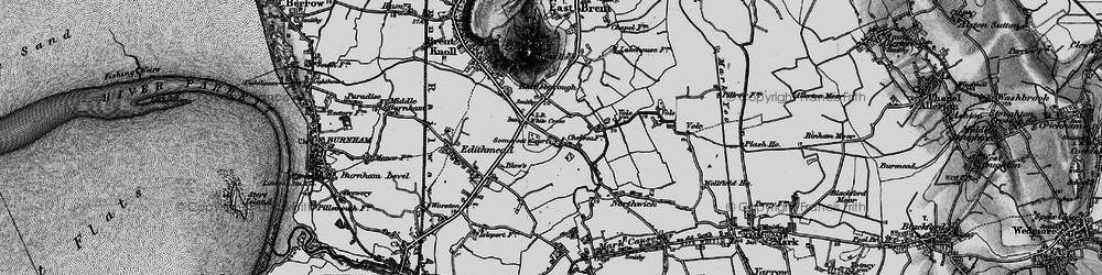 Old map of Battleborough in 1898