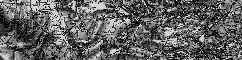 Old map of White Cross in 1898