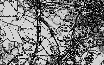 Old map of White Gate in 1896