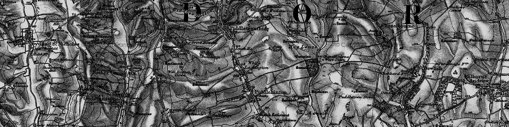 Old map of Whitcombe Hill in 1898