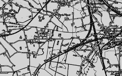 Old map of White Stake in 1896