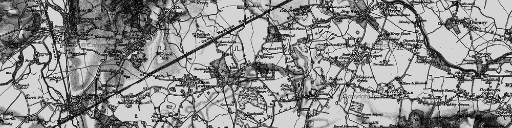 Old map of White Waltham in 1895