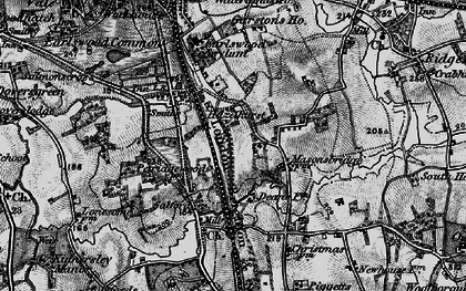 Old map of Whitebushes in 1896