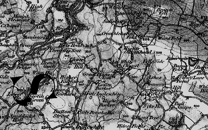 Old map of Barns Lane Bottom in 1896