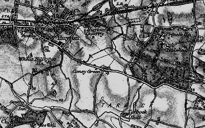 Old map of Whitefield Lane End in 1896