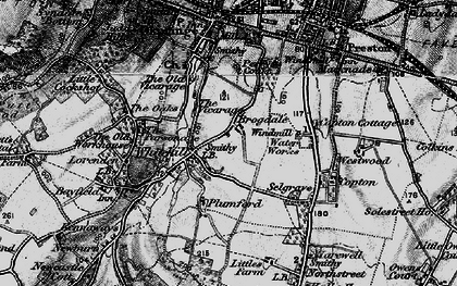 Old map of Whitehill in 1895