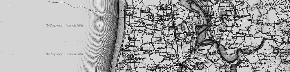 Old map of Whiteholme in 1896