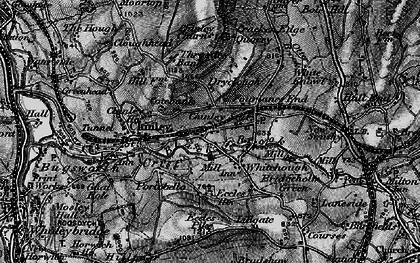 Old map of Whitehough in 1896