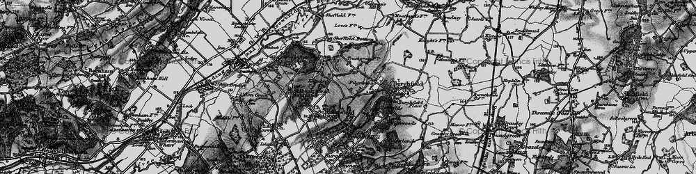 Old map of Whitehouse Green in 1895