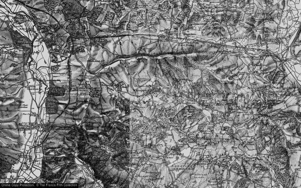 Old Map of Whiteparish, 1895 in 1895