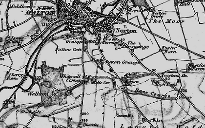 Old map of Whitewall Corner in 1898