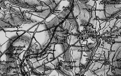 Old map of Whitewell in 1895