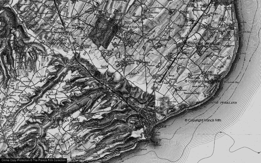 Old Map of Whitfield, 1895 in 1895