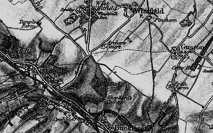 Old map of Whitfield in 1895