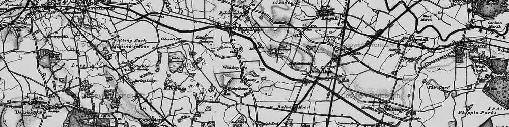 Old map of Whitley in 1895