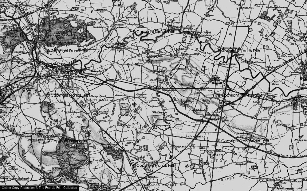 Old Map of Whitley Bridge, 1895 in 1895