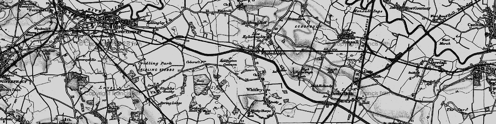Old map of Whitley Bridge in 1895