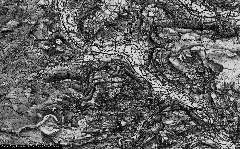 Old Map of Historic Map covering Brighton Wood in 1898