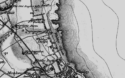 Old map of Whitley Sands in 1897