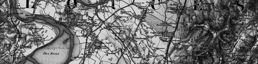 Old map of Whitminster in 1896