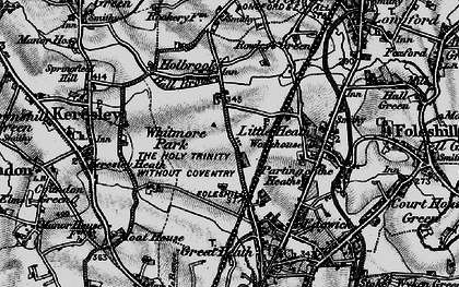 Old map of Whitmore Park in 1899