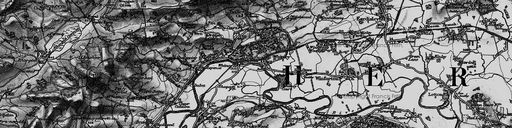 Old map of Whitney-on-Wye in 1896