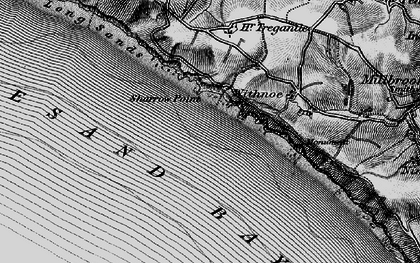Old map of Whitsand Bay in 1896
