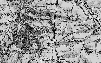 Old map of Whitstone in 1896