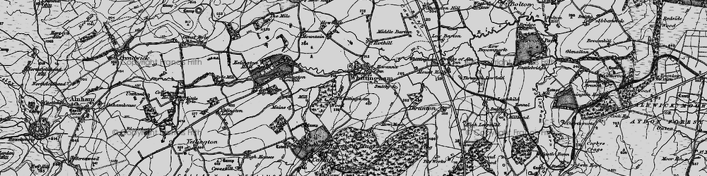 Old map of Whittingham Lane in 1897