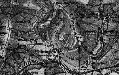 Old map of Whittington in 1896