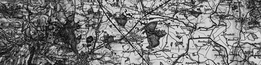 Old map of Whittington in 1897