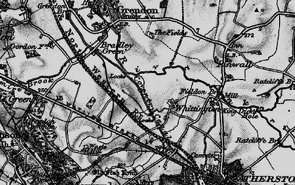 Old map of Whittington in 1899