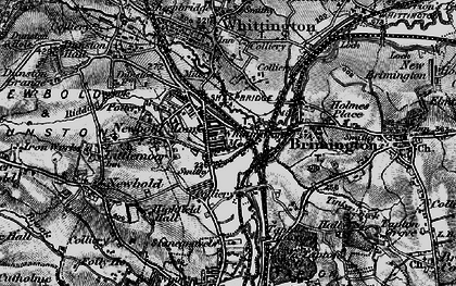 Old map of Whittington Moor in 1896