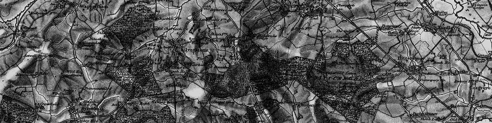 Old map of Buckingham Thick Copse in 1896