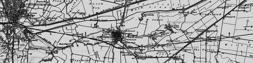 Old map of Whittlesey in 1898