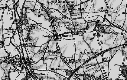 Old map of Whitton in 1896
