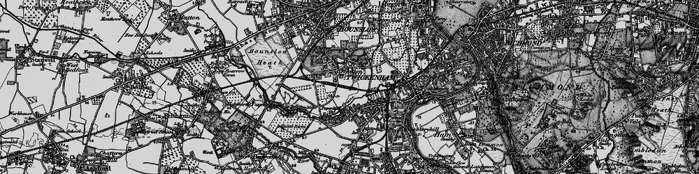 Old map of Whitton in 1896