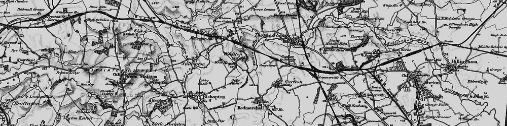 Old map of Whitton in 1898