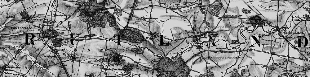 Old map of Barnsdale Wood in 1895