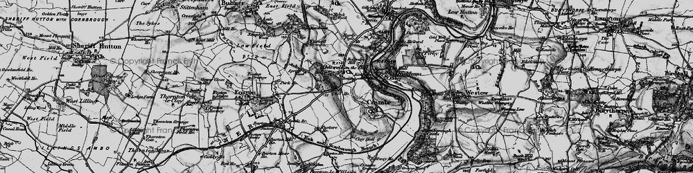 Old map of Whitwell-on-the-Hill in 1898